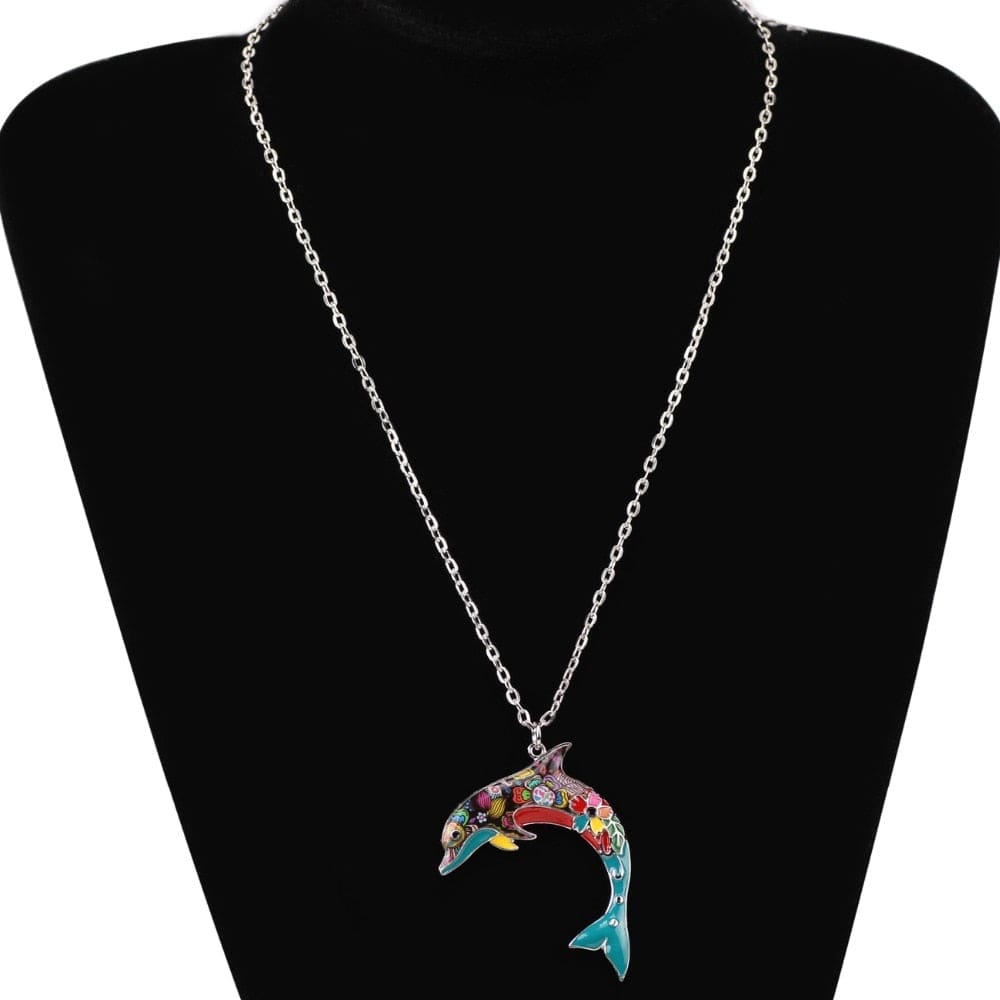 Colorful Dolphin Necklace