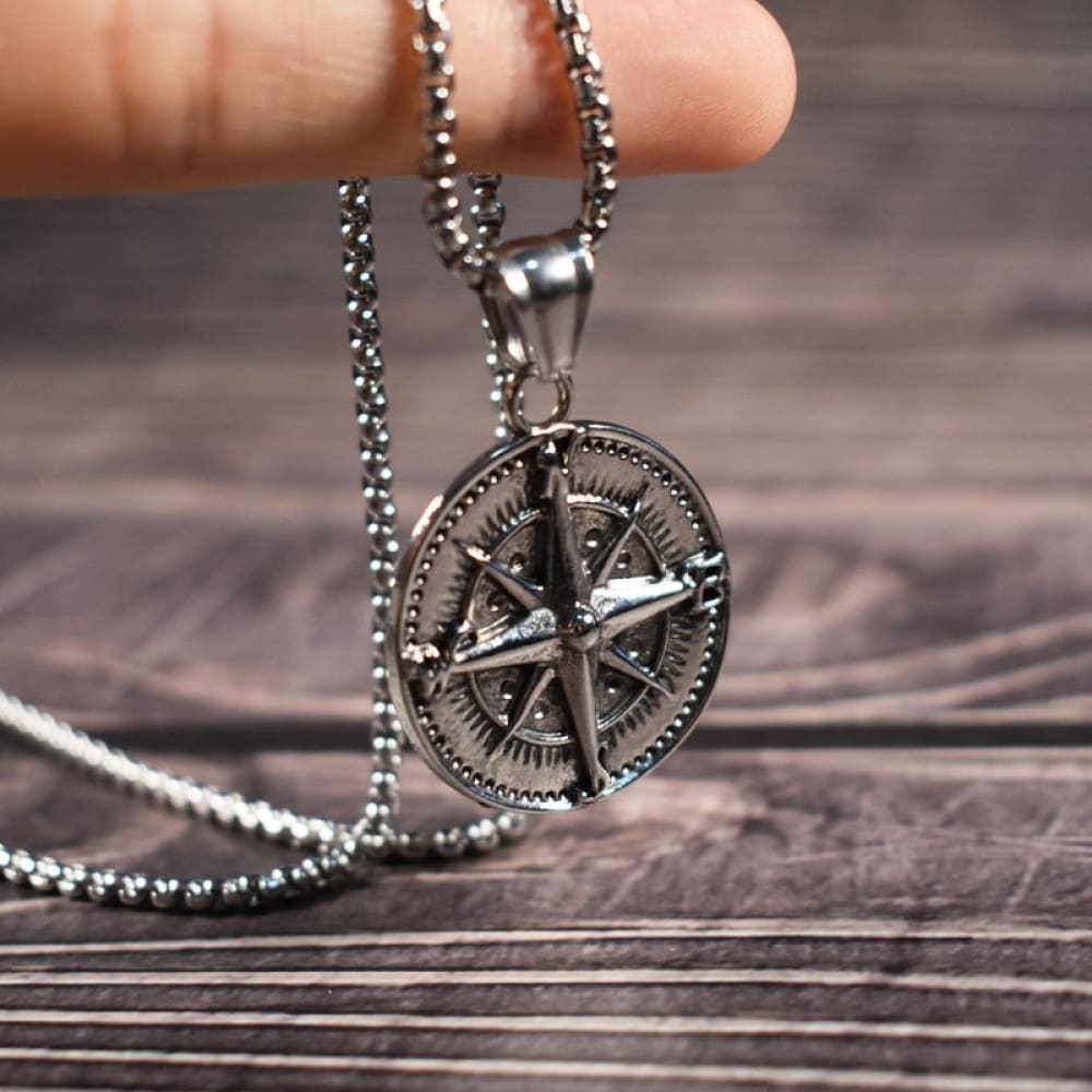 Compass Coin Necklace