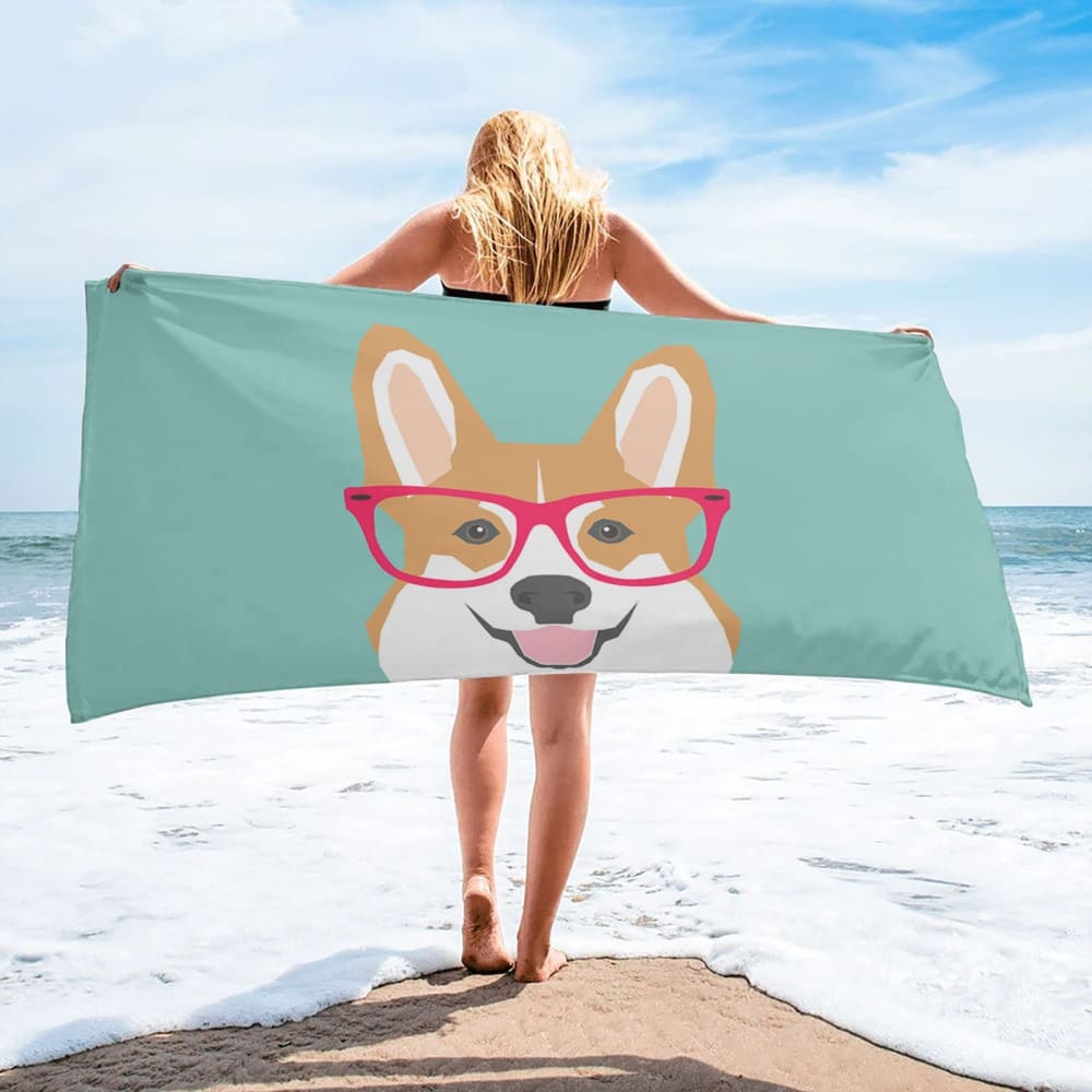 Corgi Beach Towel