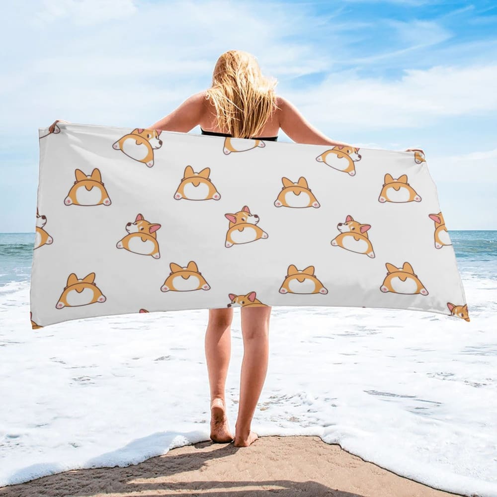 Corgi Beach Towel