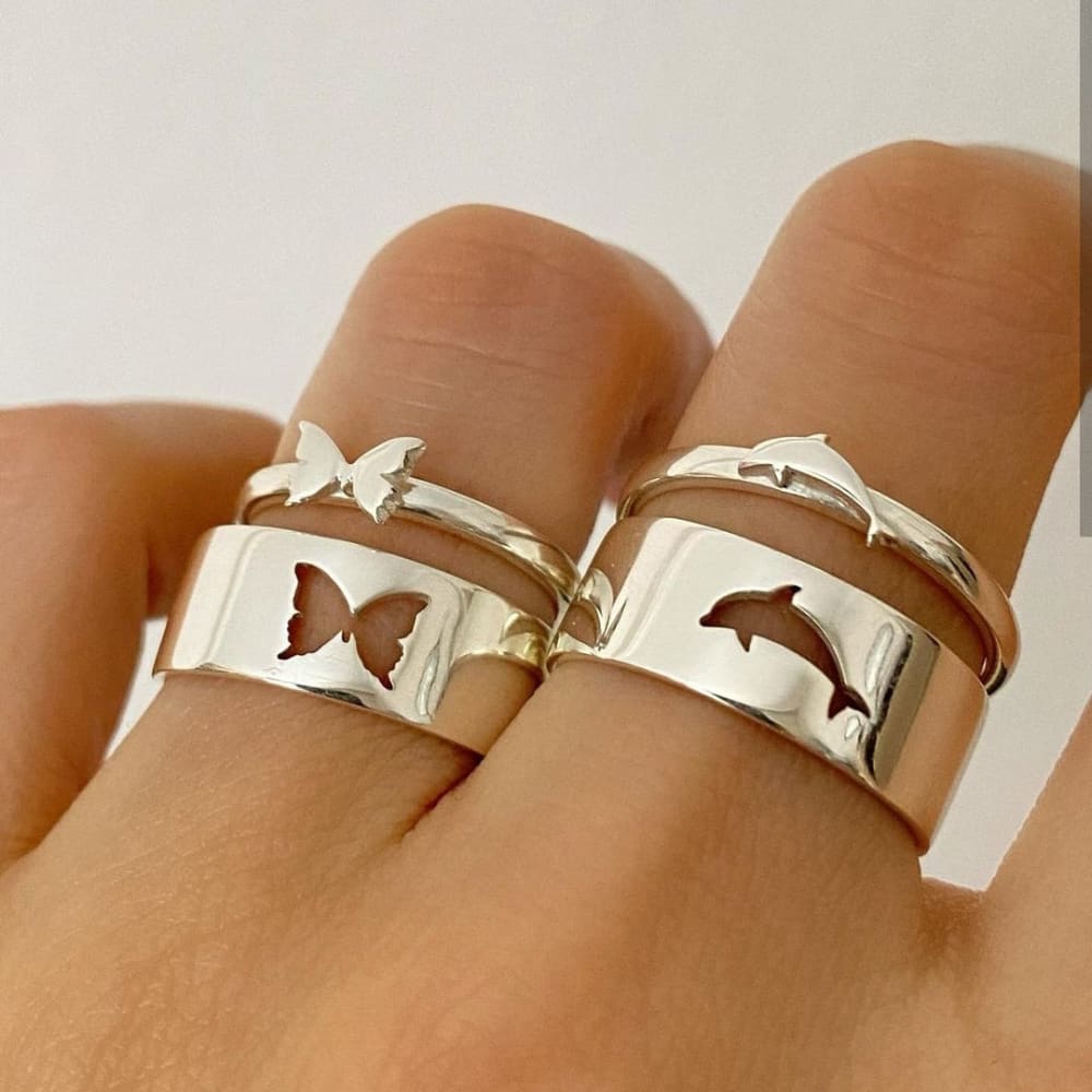 Couple Dolphin Ring