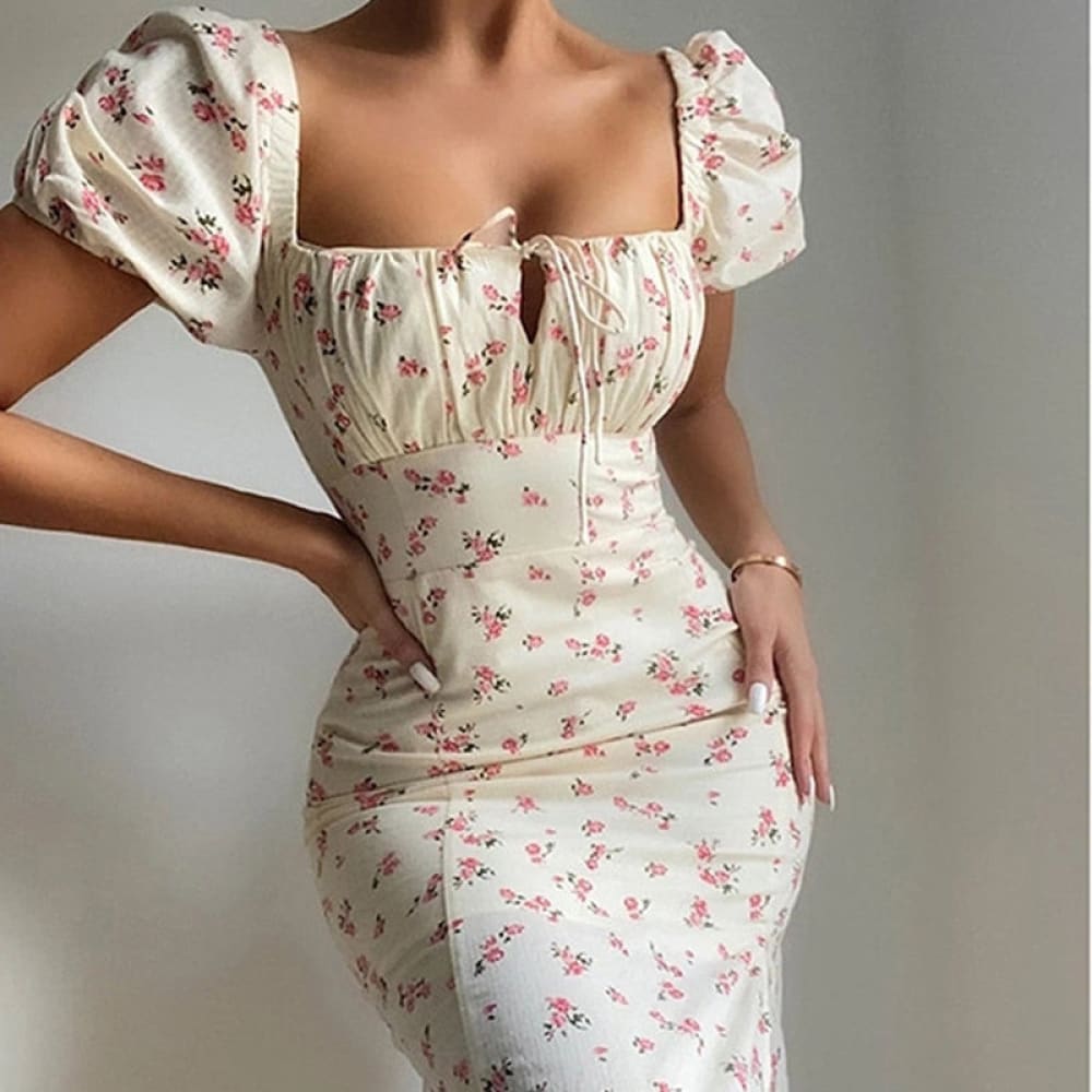 Cream Beach Dress