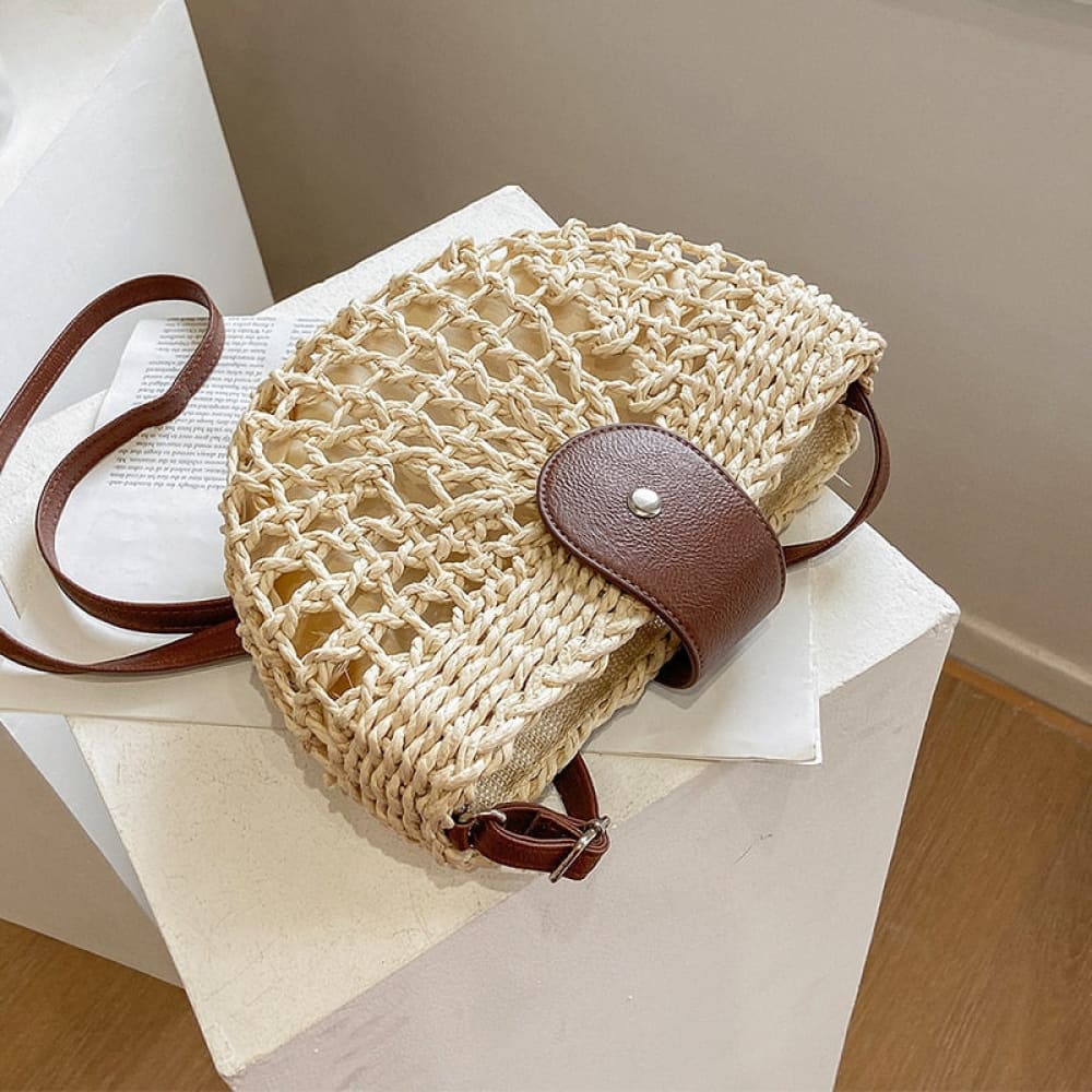 Crossbody Straw Beach Bag