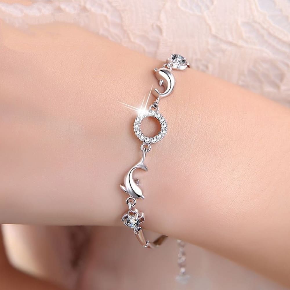 Crystal Dolphin Bracelet
