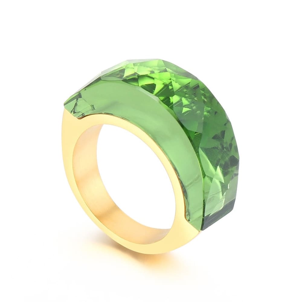 Crystal Stone Beach Ring