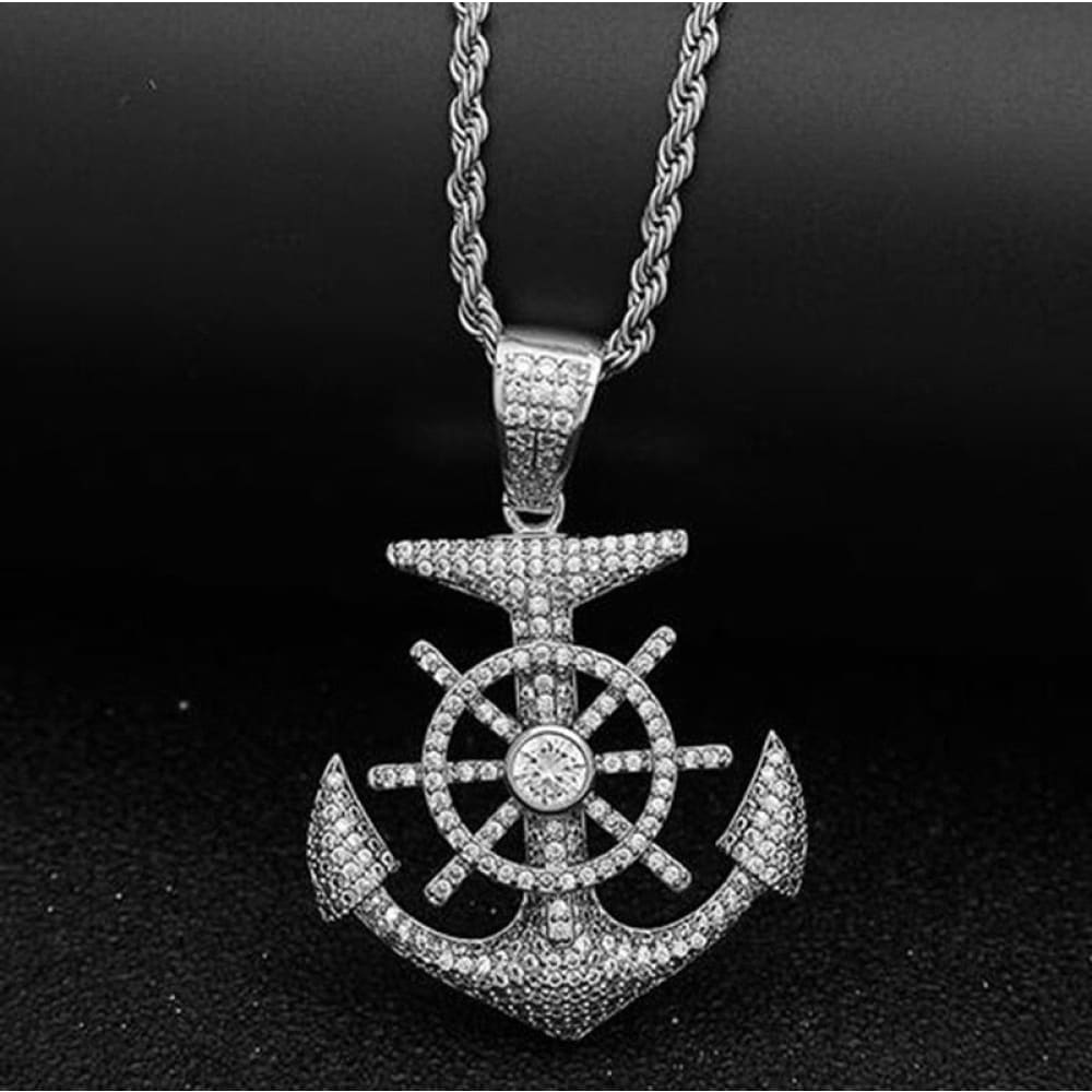 Diamond Anchor Necklace