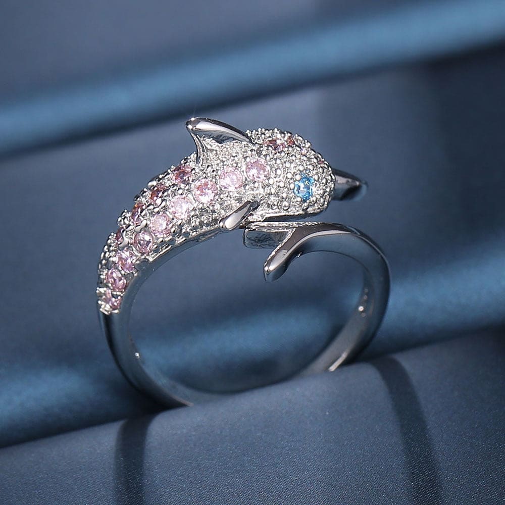 Diamond Dolphin Ring