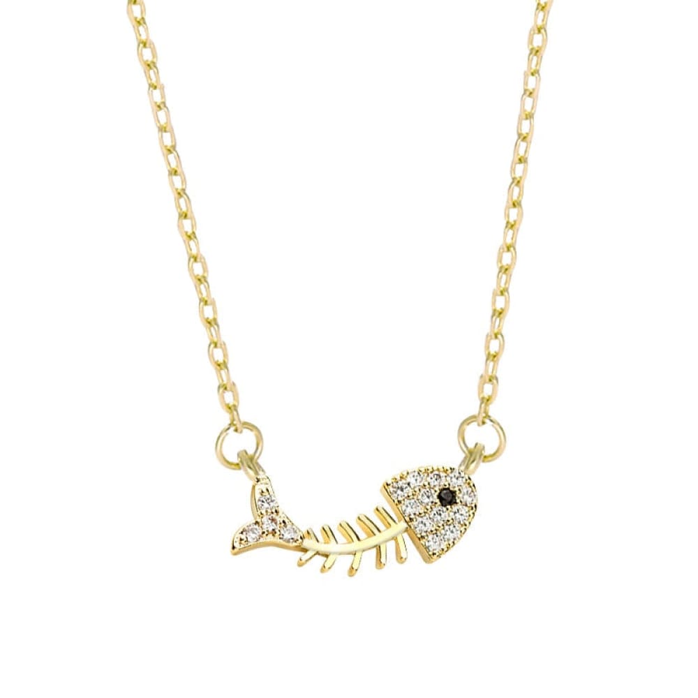 Diamond Fish Necklace