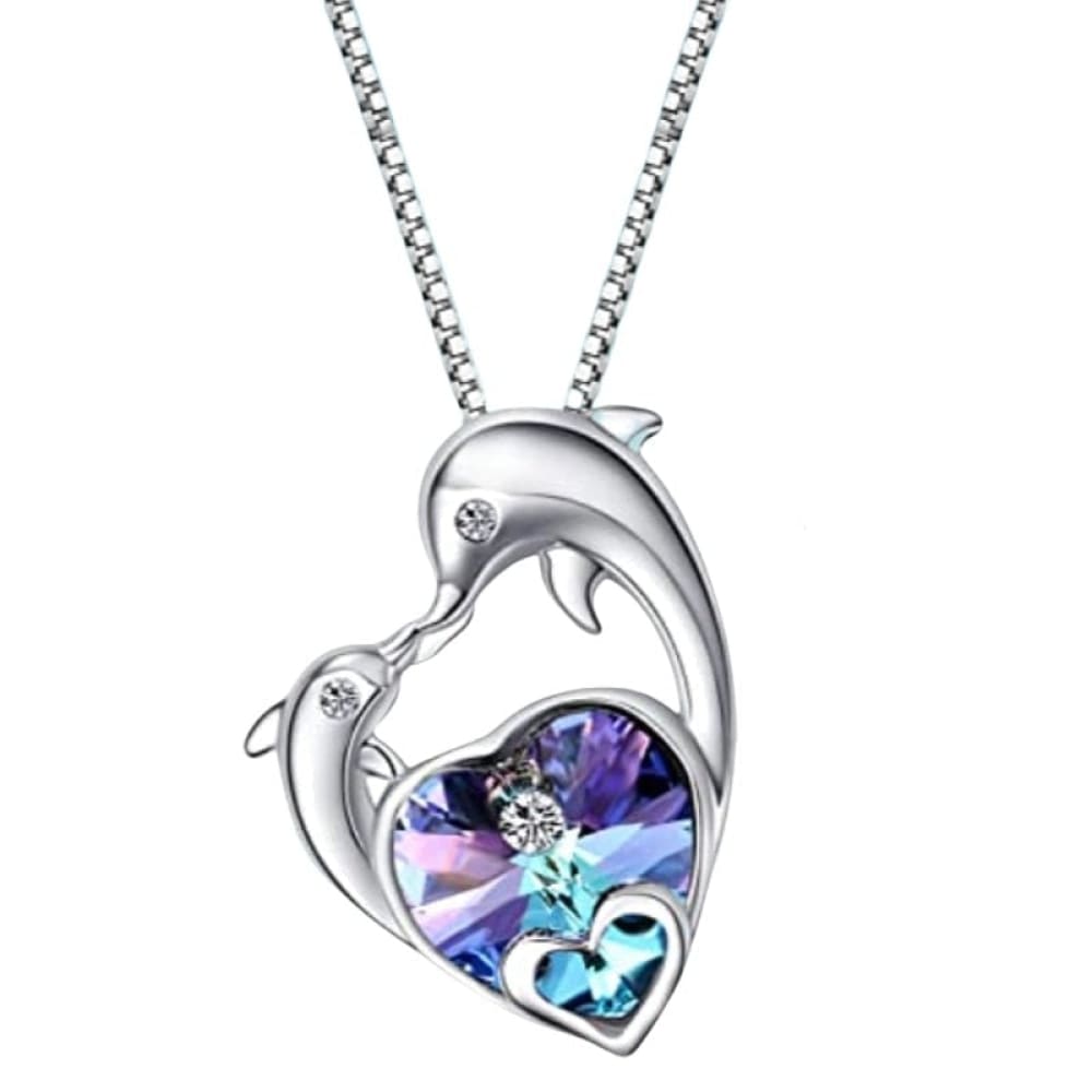 Diamond Pearl Dolphin Necklace