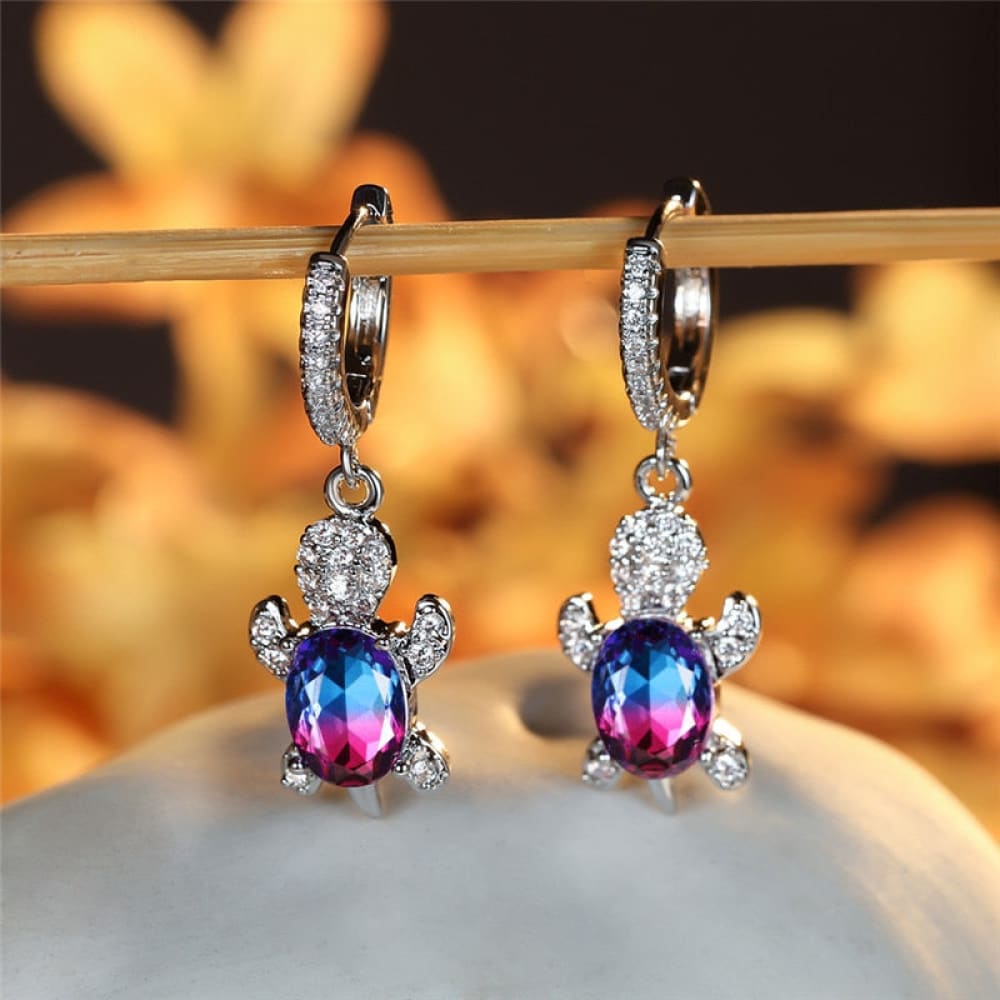 Diamond Sea Turtle Earrings