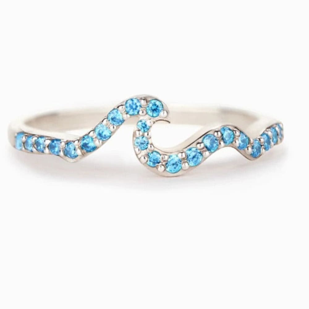 Diamond Surf Wave Ring