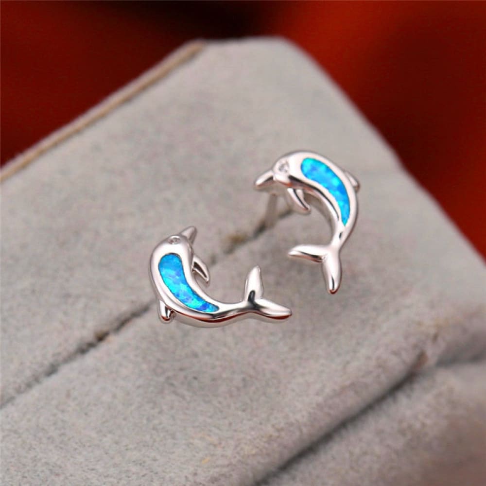 Dolphin Earrings Studs
