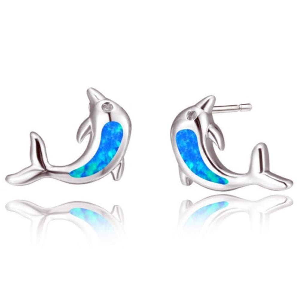 Dolphin Earrings Studs