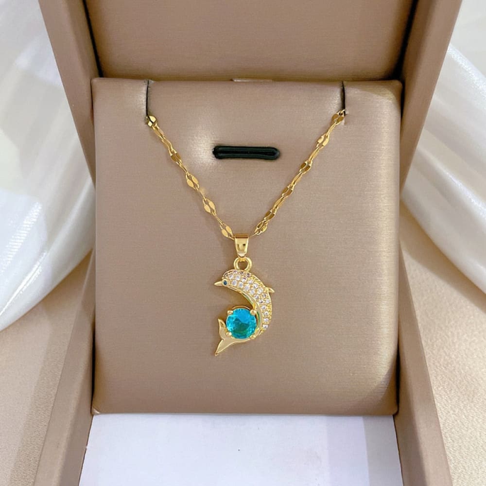 Dolphin Gold Necklace