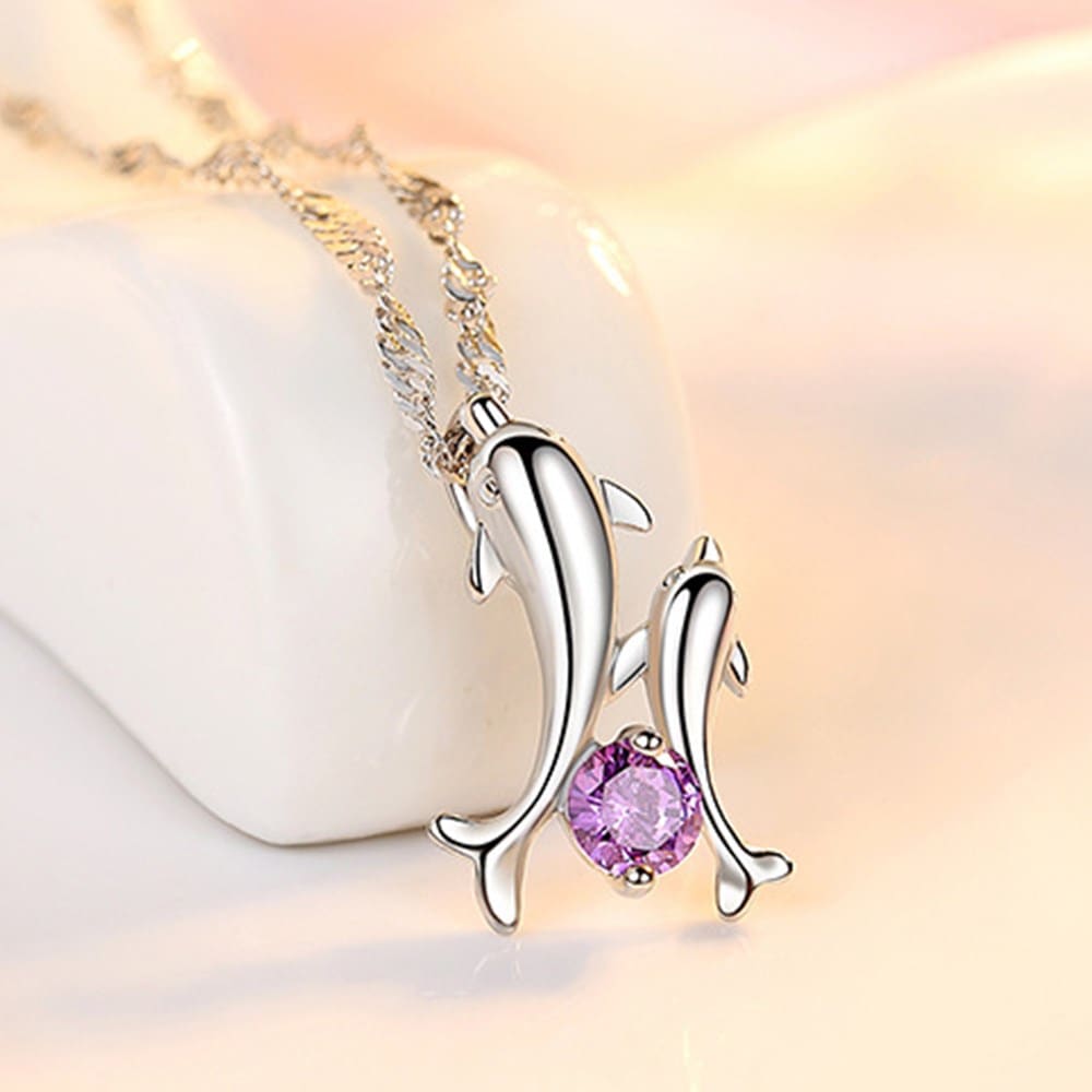 Dolphin Necklace Silver