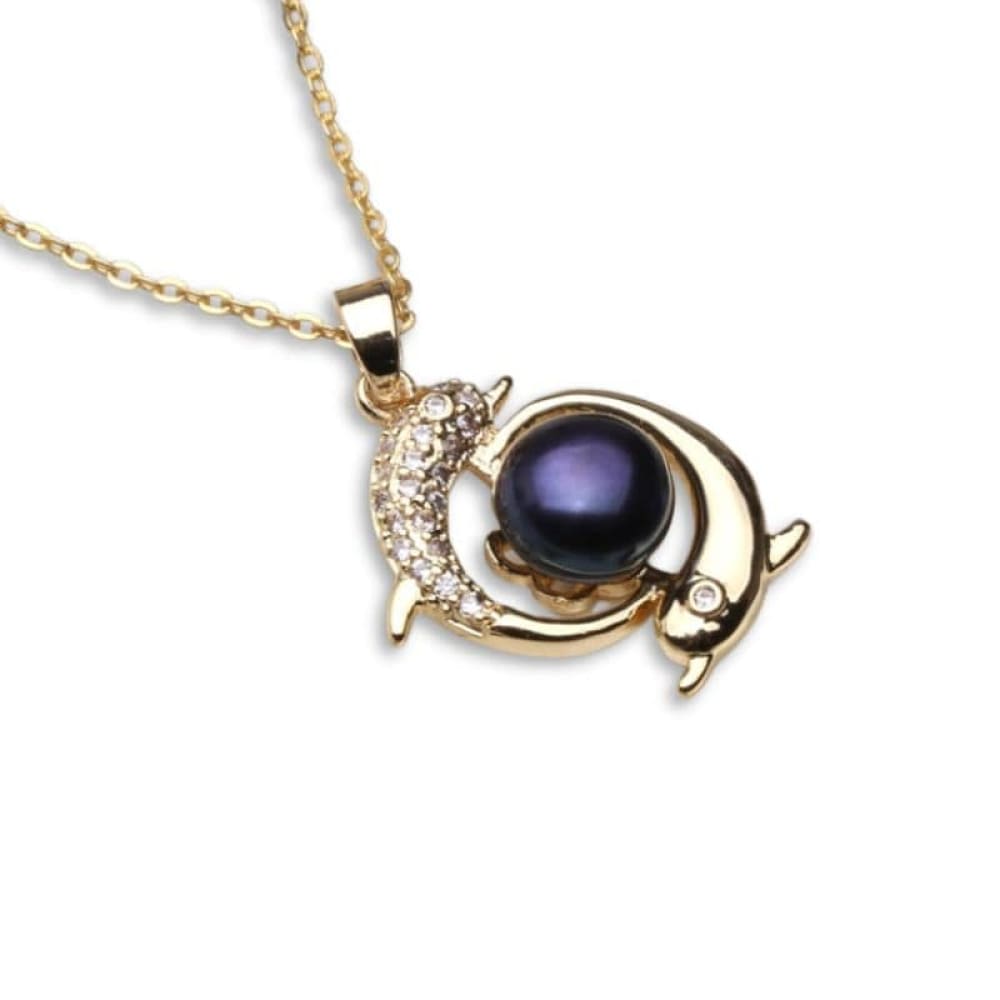 Dolphin Necklace With Pearl