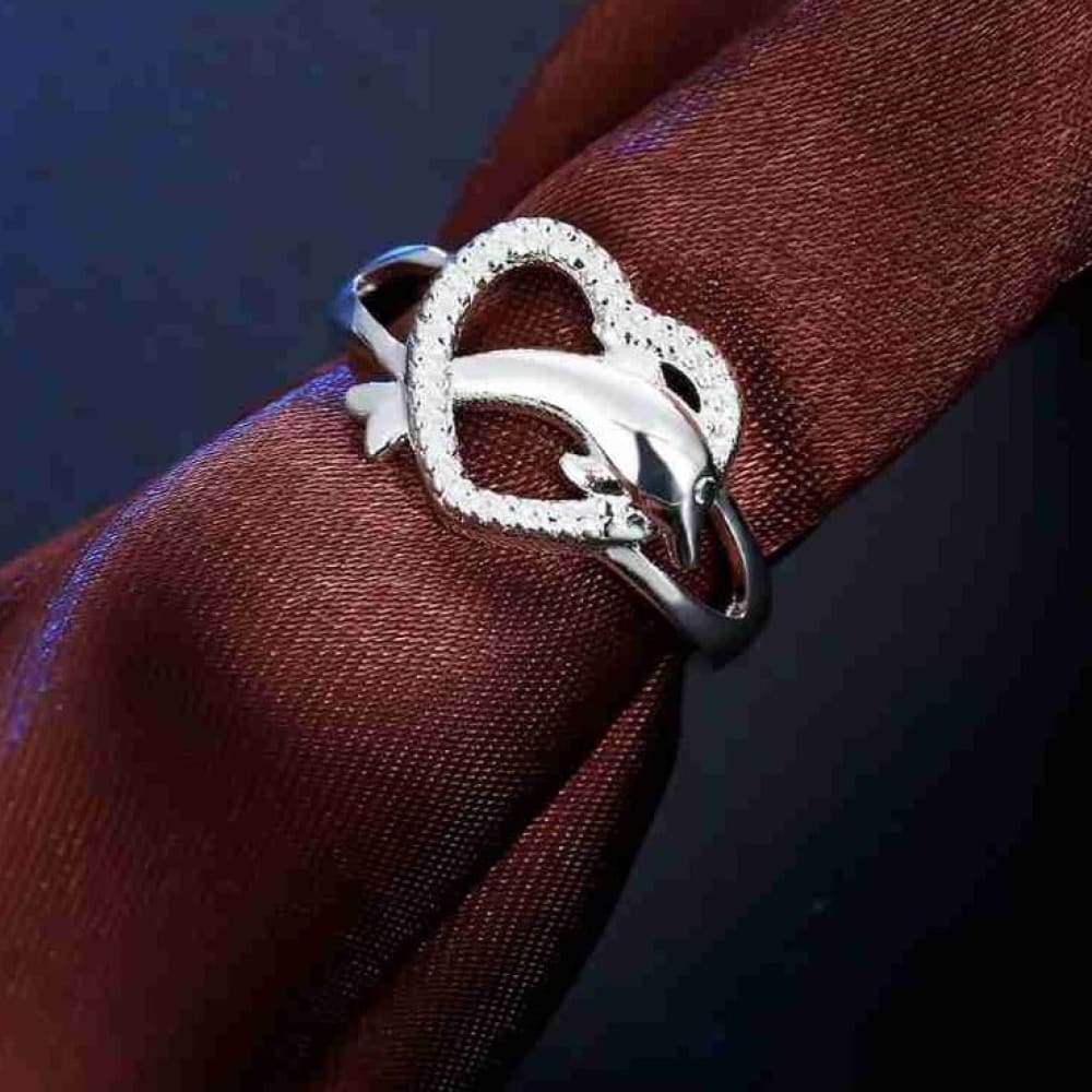 Dolphin Ring Silver