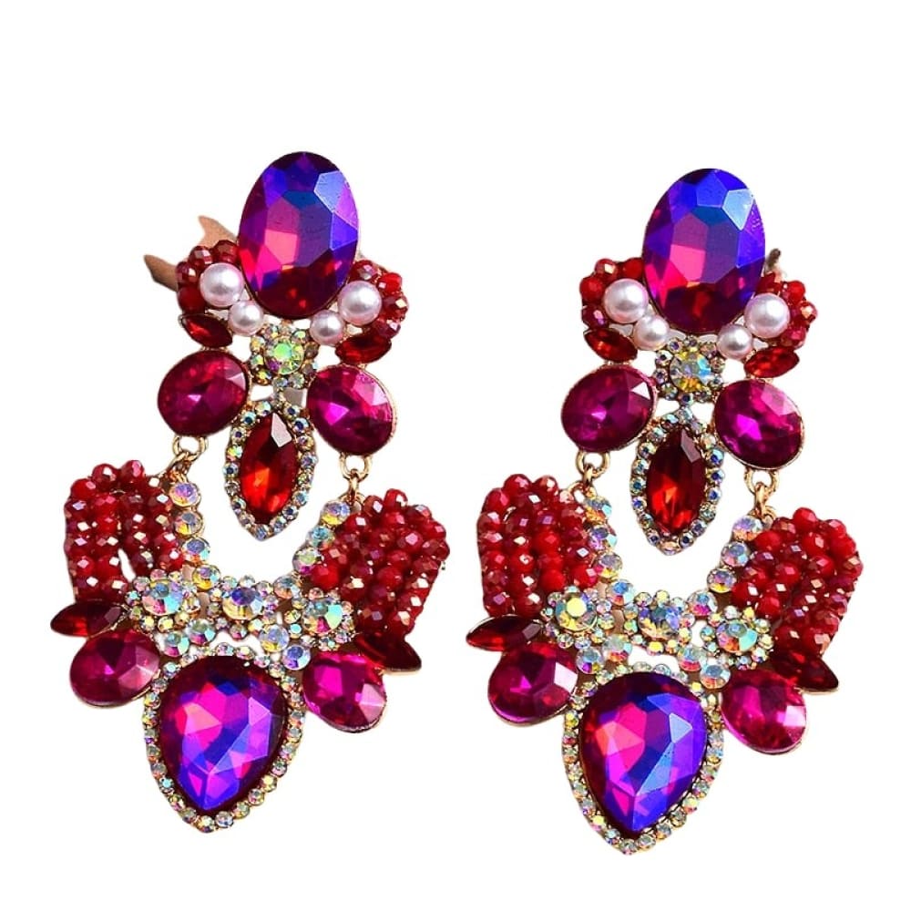 Elegant Rhinestone Beach Earrings