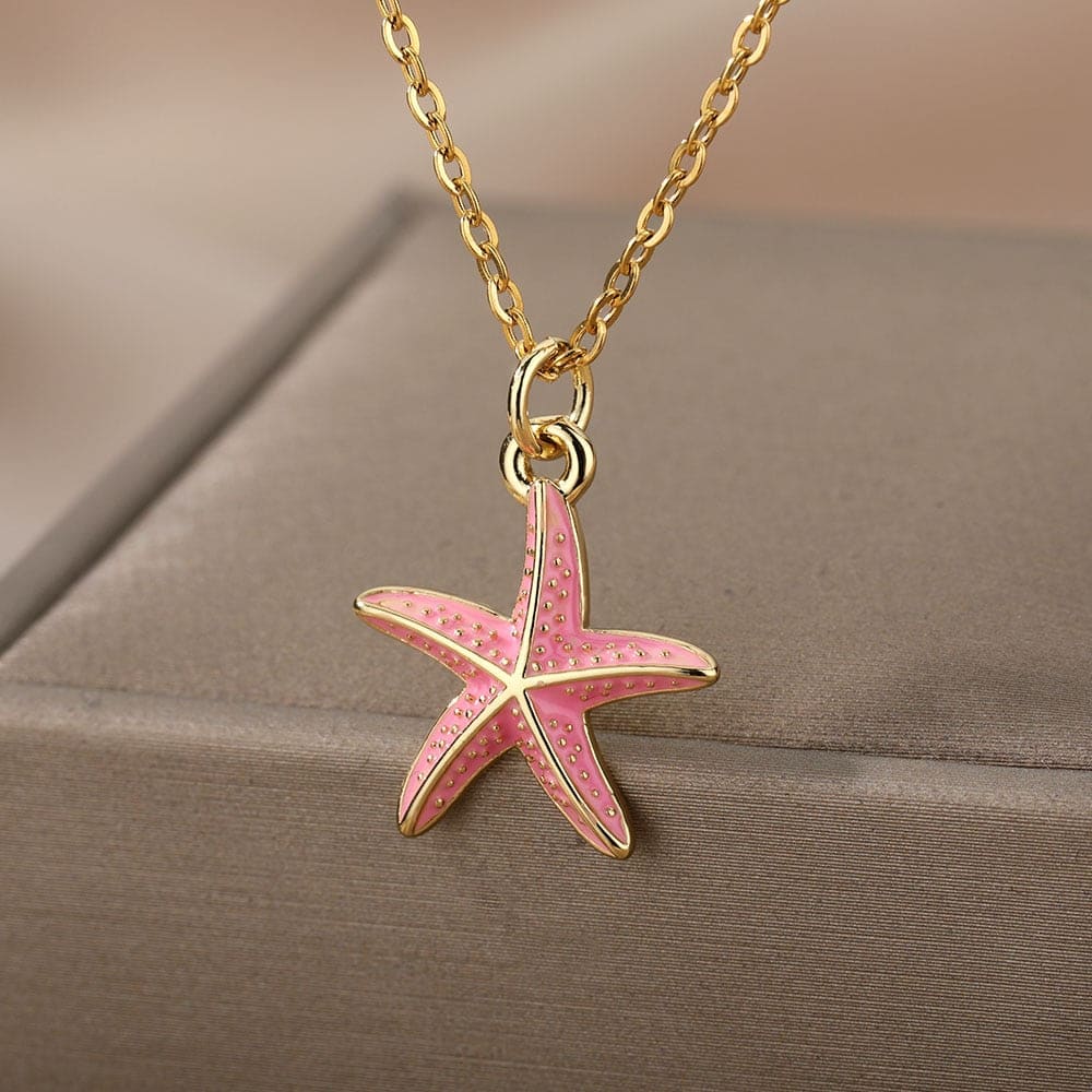Enamel Starfish Necklace