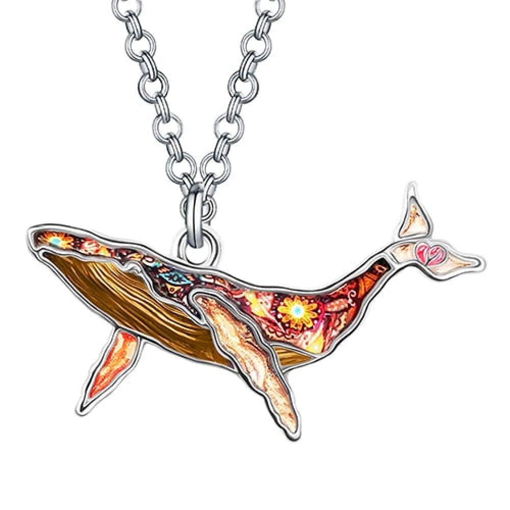Enamel Whale Necklace