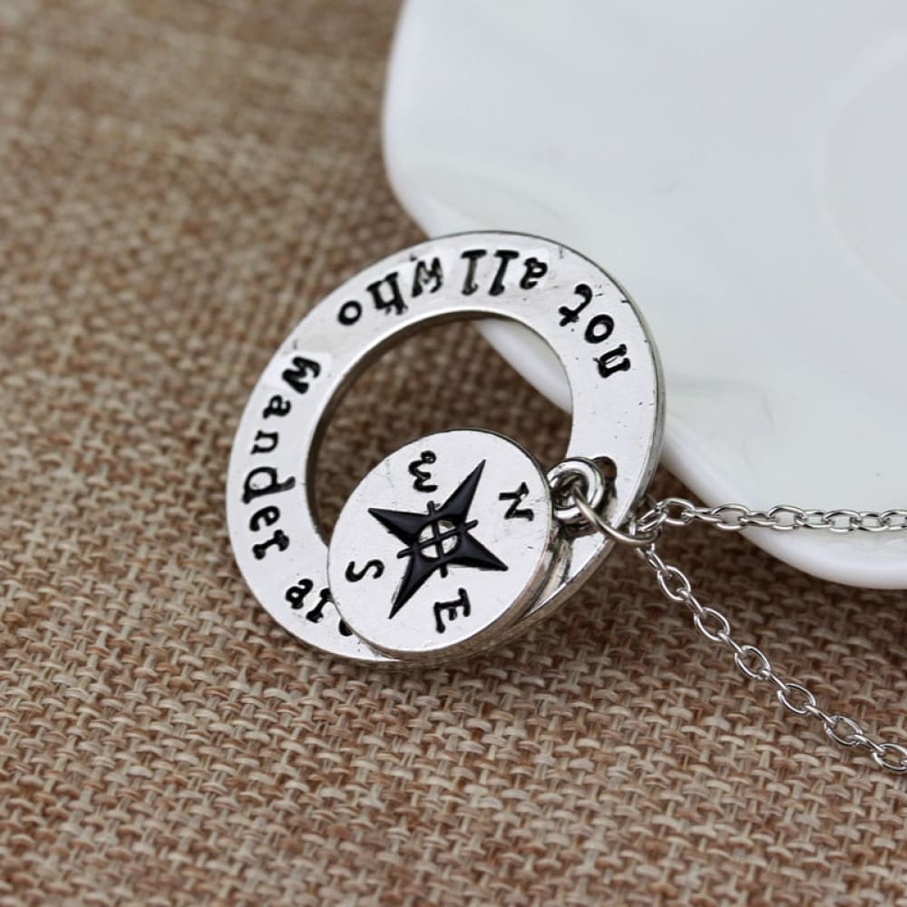 Engravable Compass Necklace