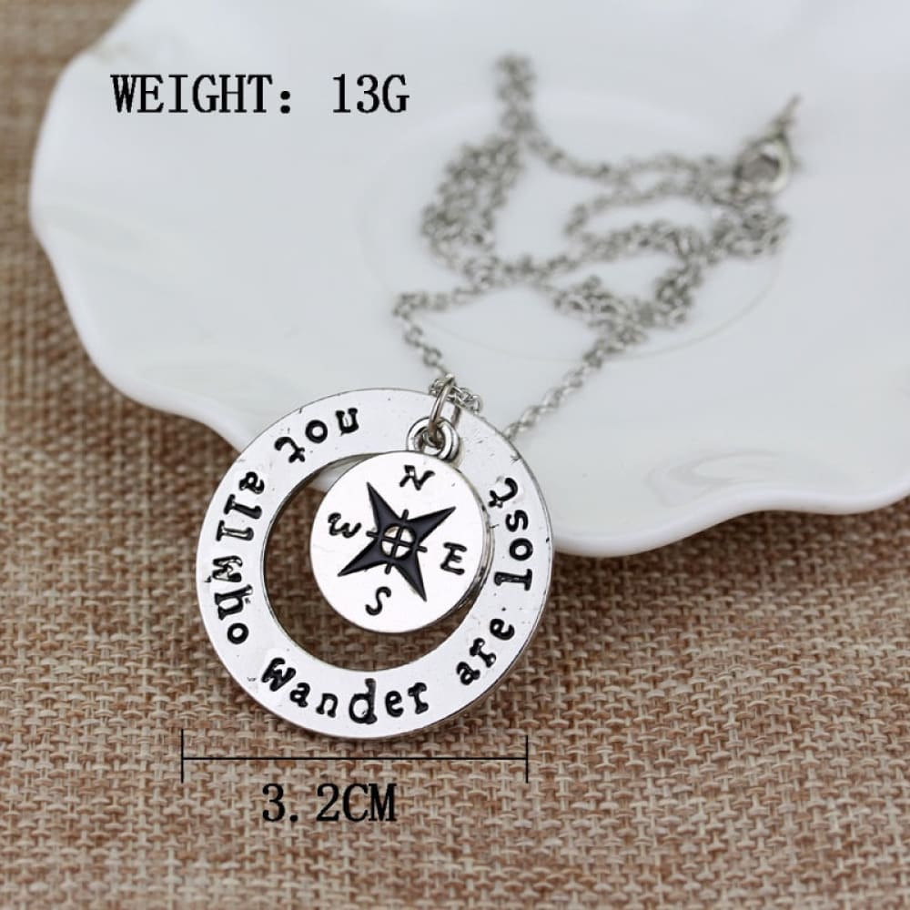Engravable Compass Necklace