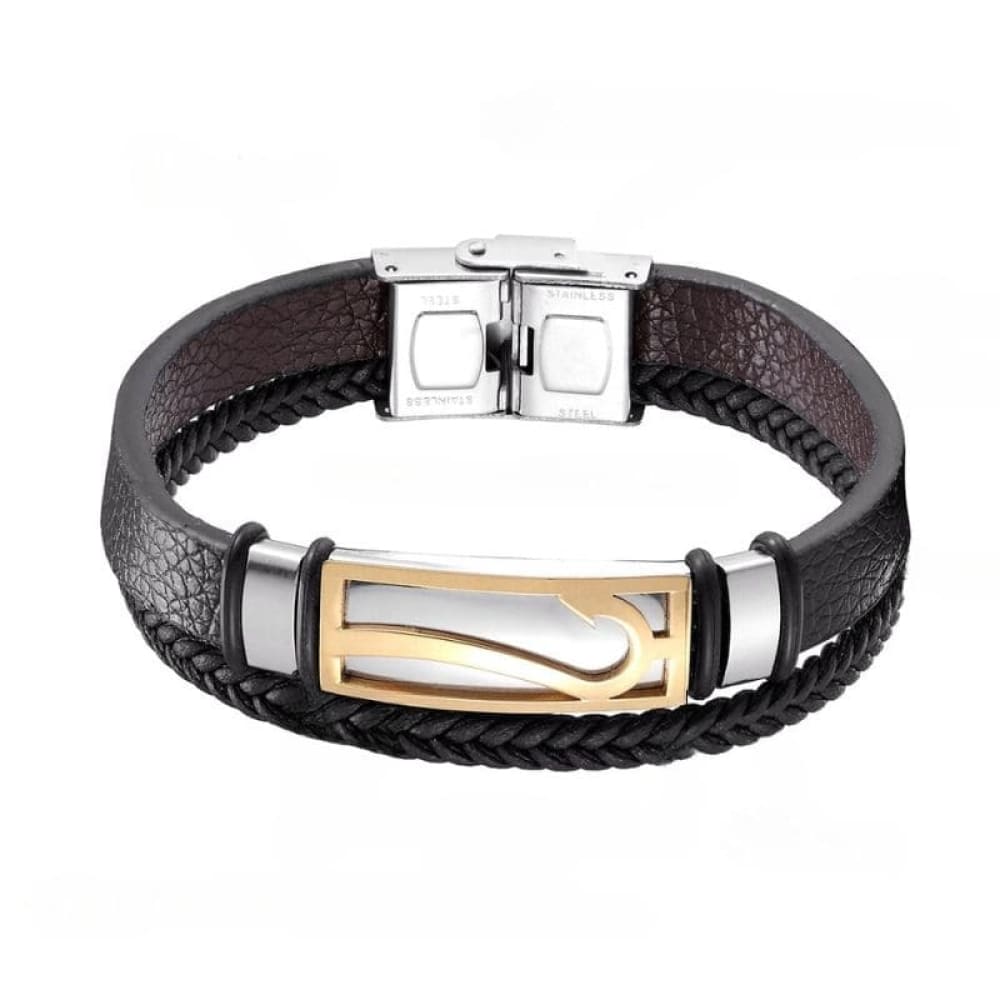 Fish Hook Leather Bracelet