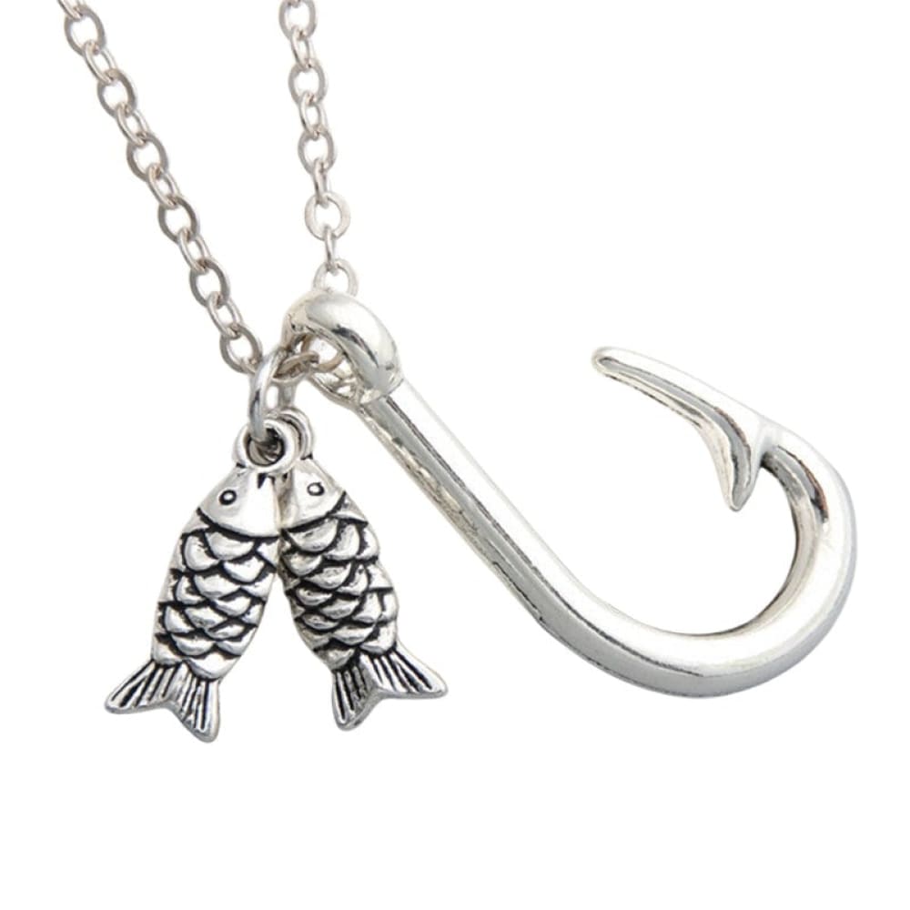 Fish Hook Necklace Mens
