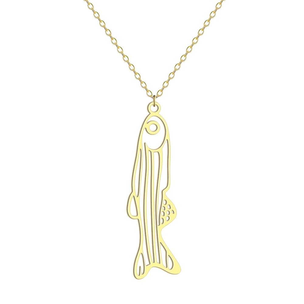 Fish Necklace Gold
