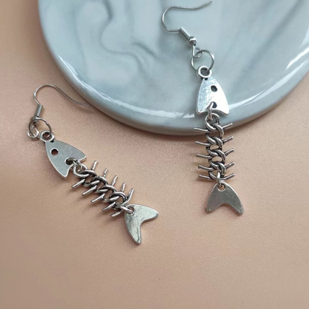 Fish Skeleton Earrings