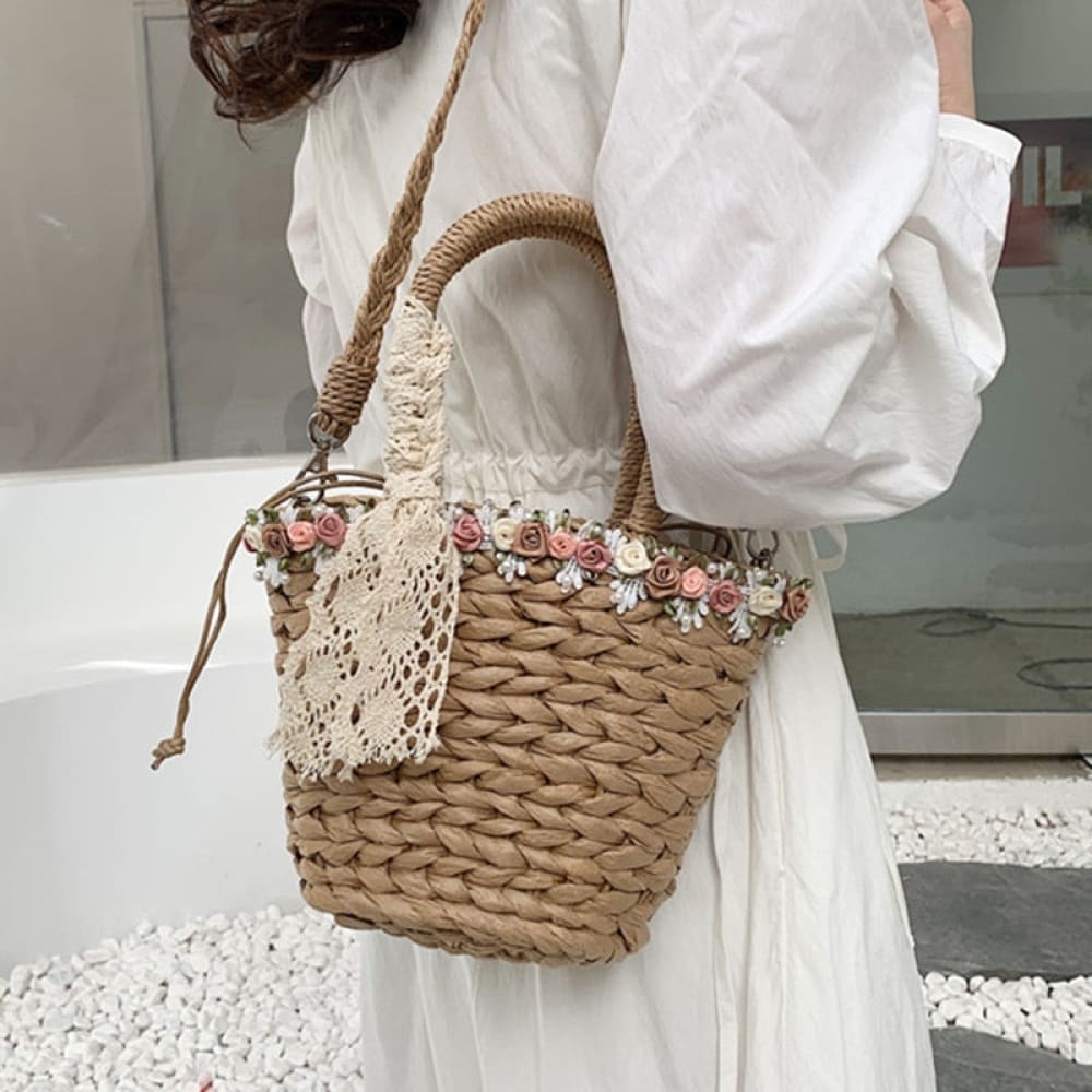 Flower Crossbody Beach Bag