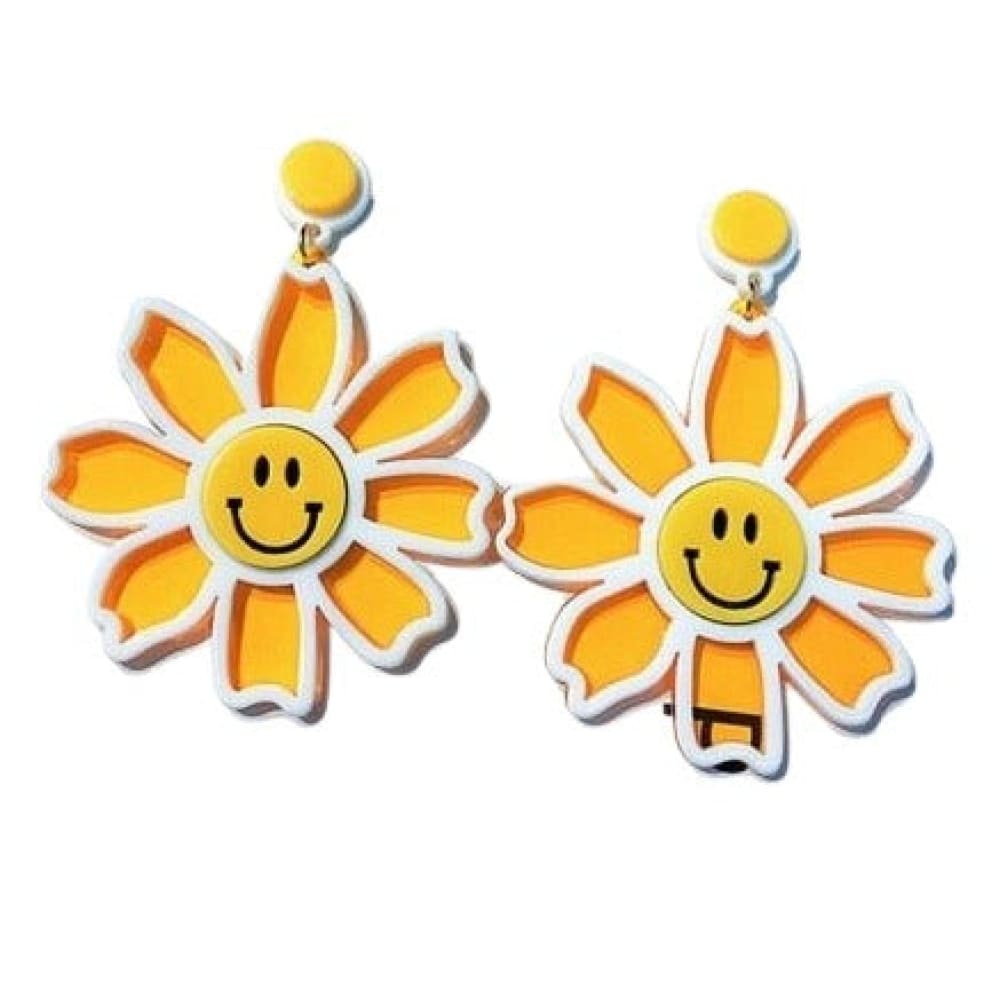 Flower Smiley Beach Earrings