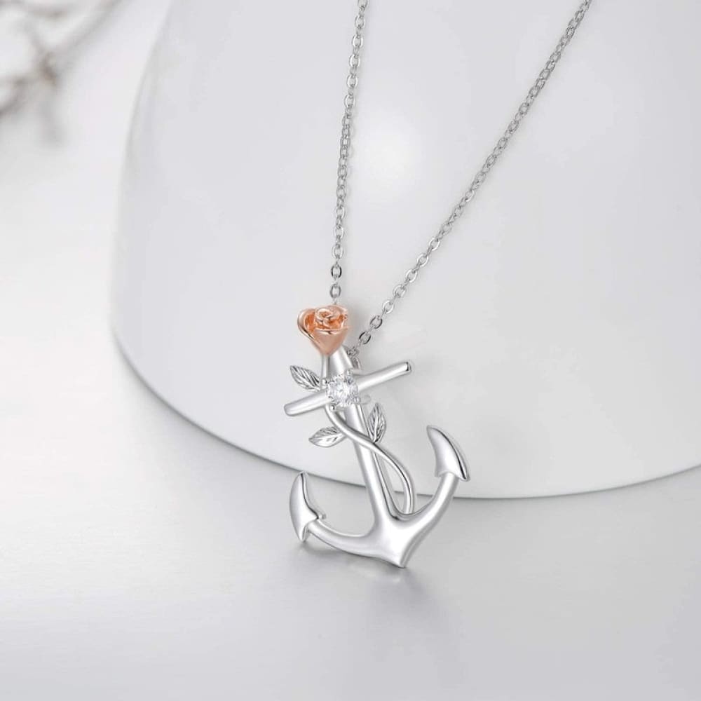 Gem Anchor Necklace