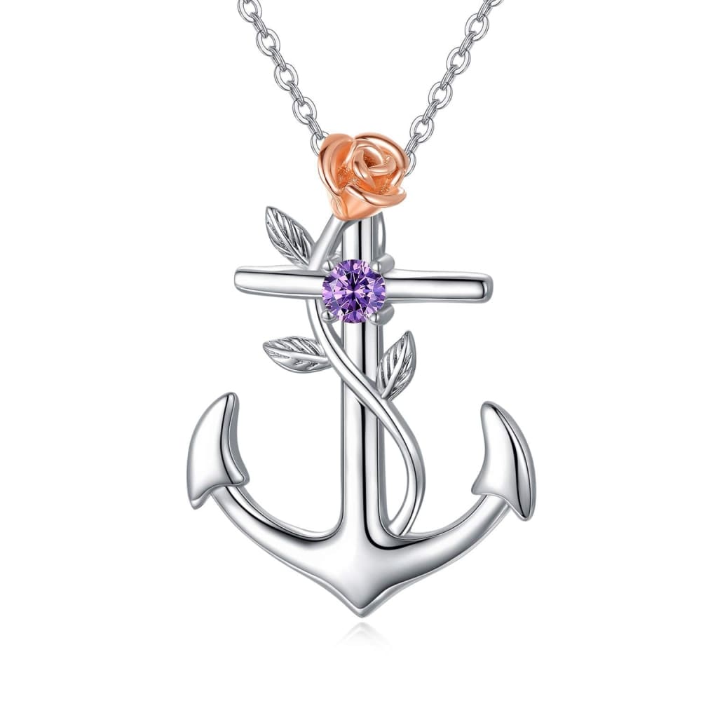 Gem Anchor Necklace