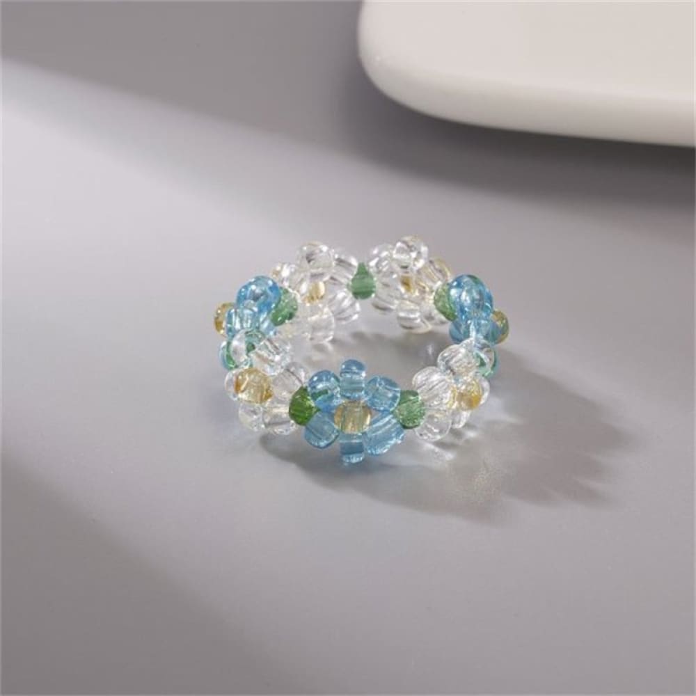 Glass Bead Beach Ring