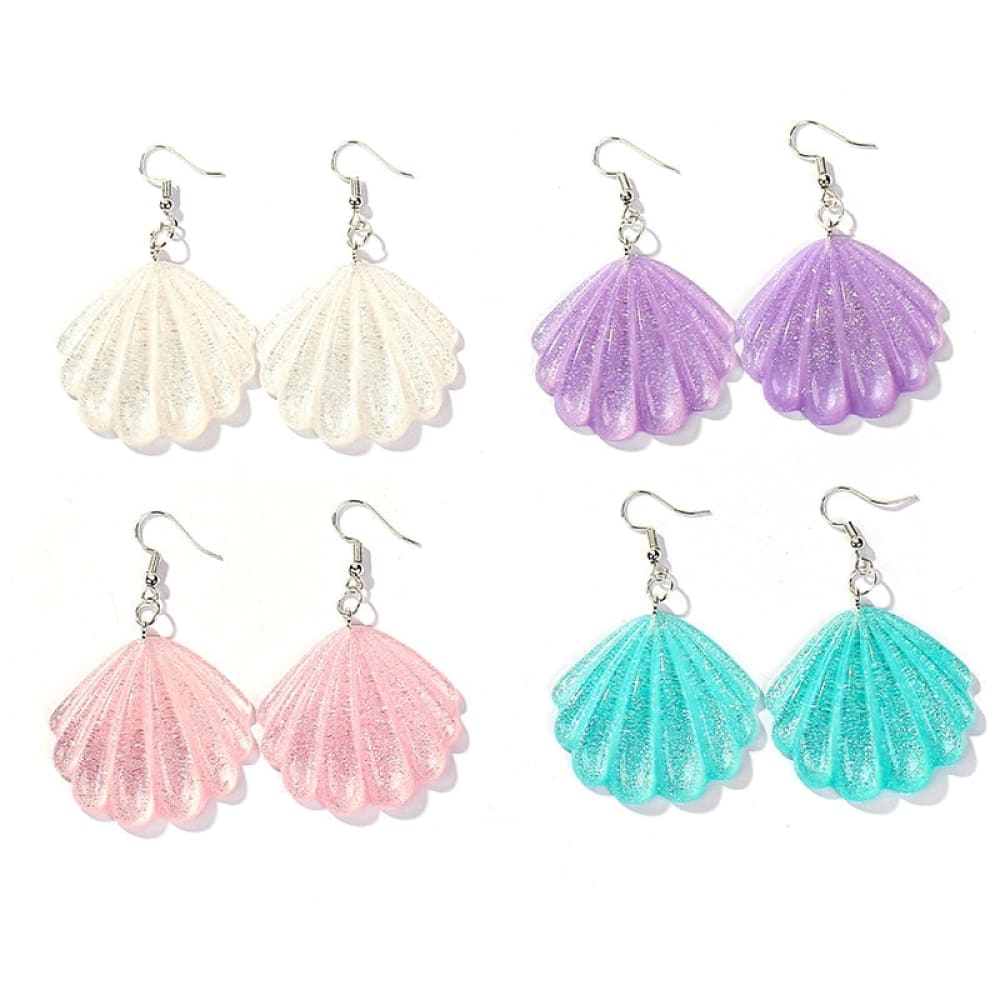 Glittered Shell Earrings