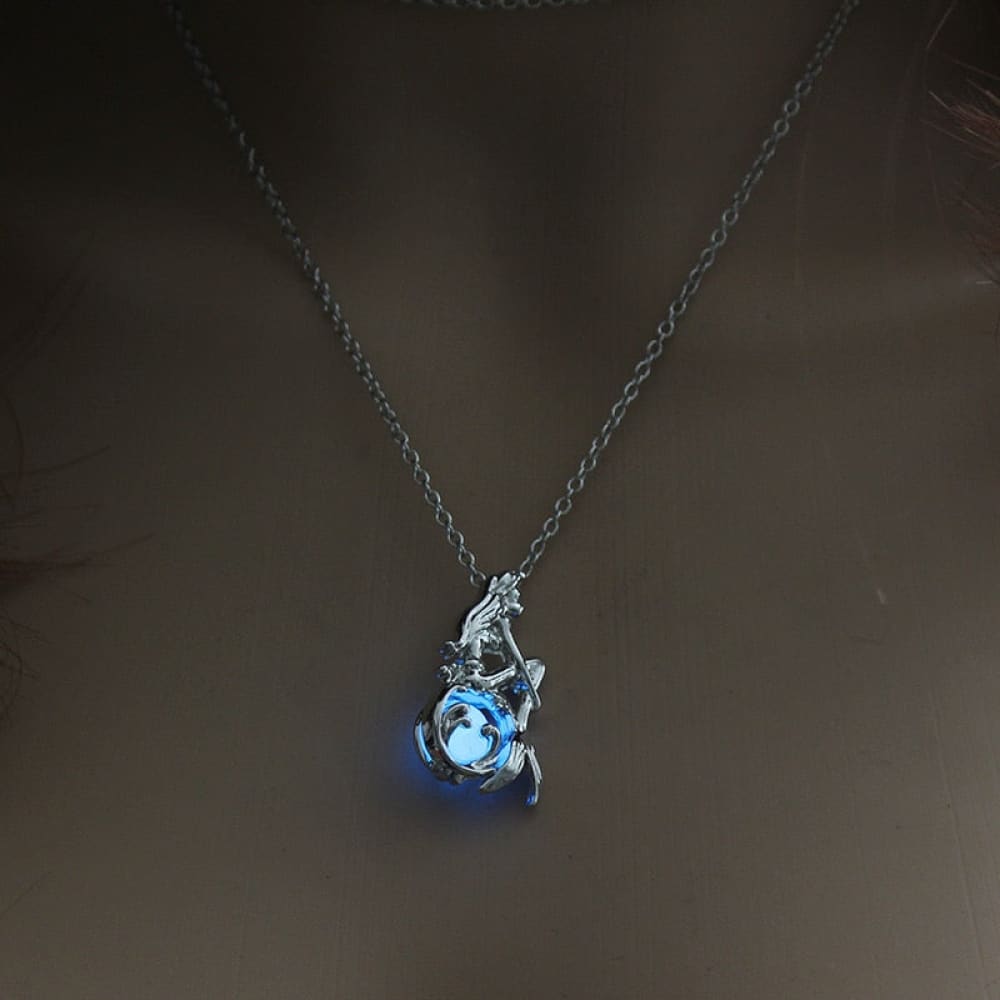 Glow in the Dark Mermaid Necklace