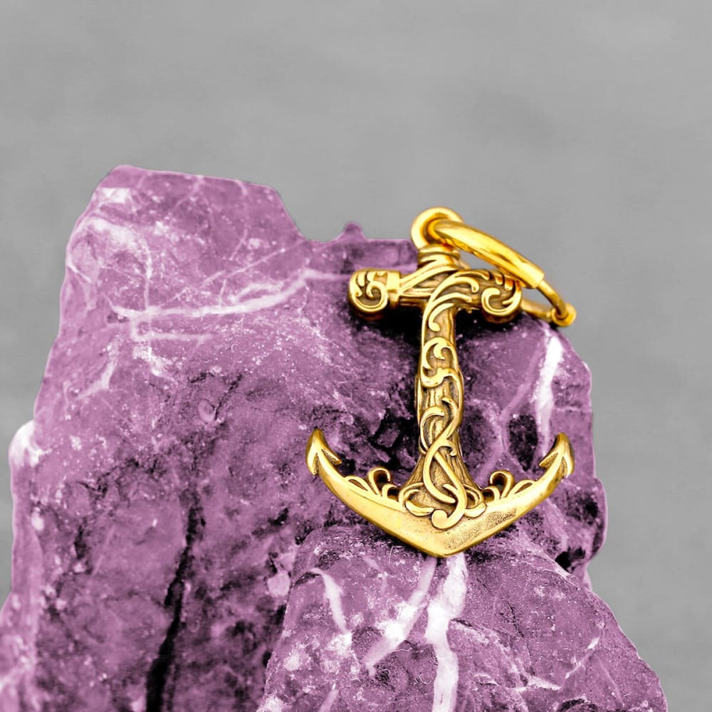 Gold Anchor Earrings