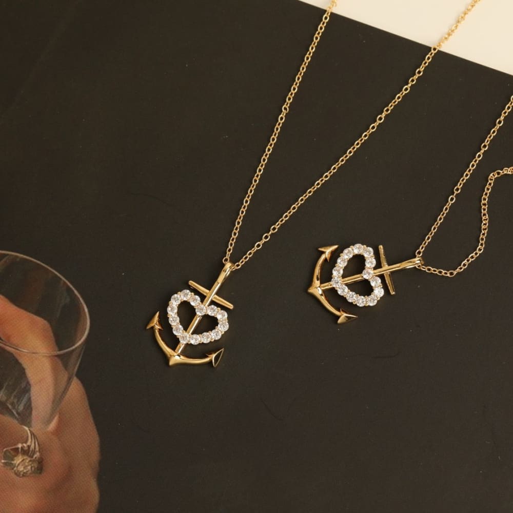 Gold Anchor Necklace