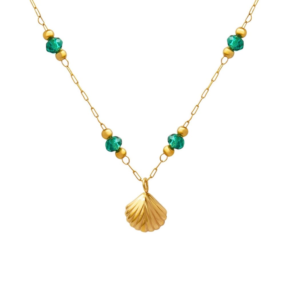 Gold Clam Shell Necklace