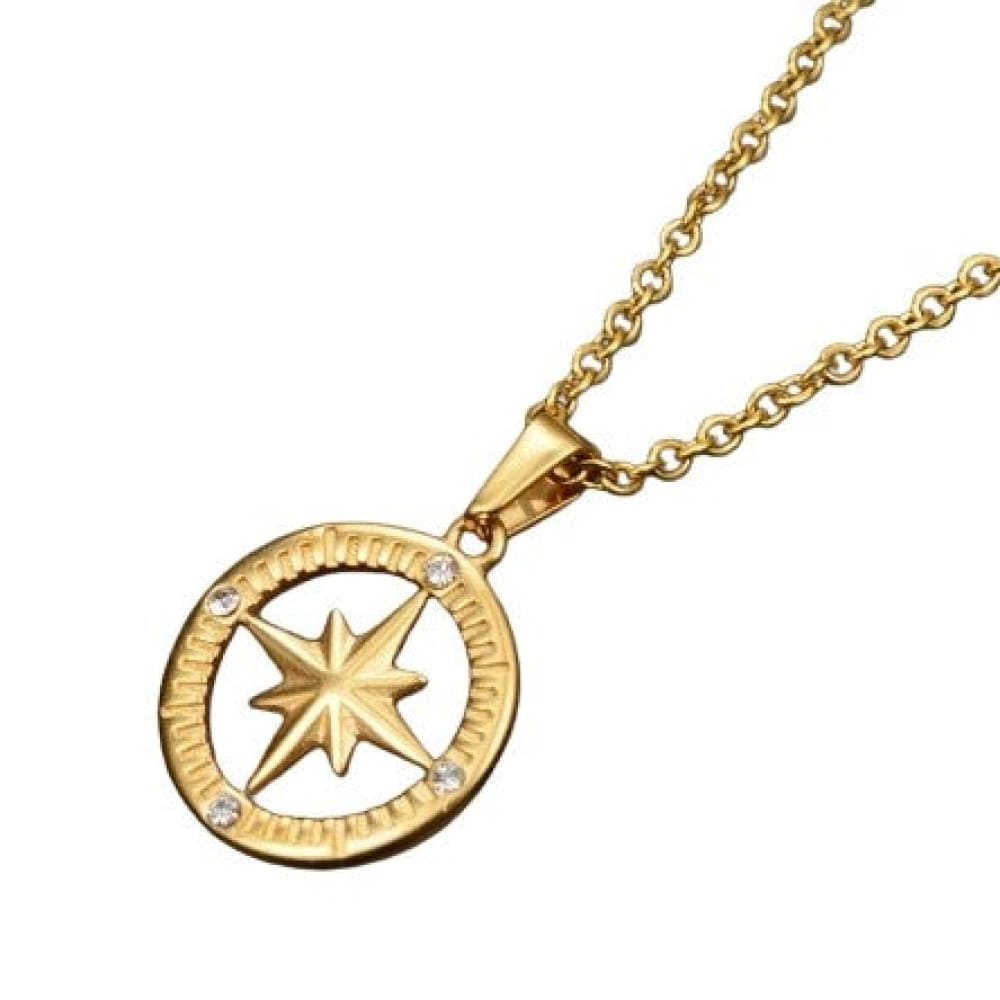 Gold Compass Necklace