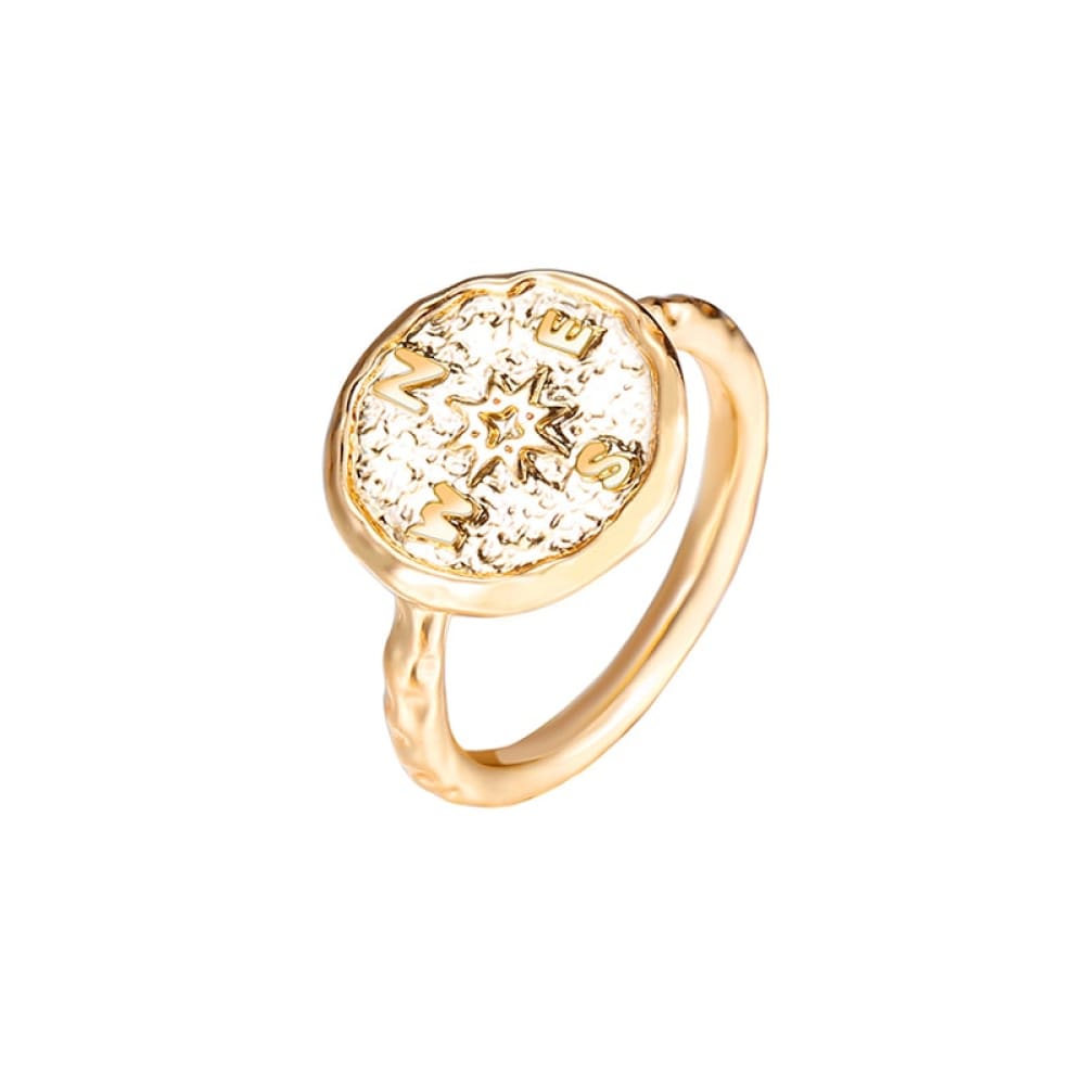 Gold Compass Ring