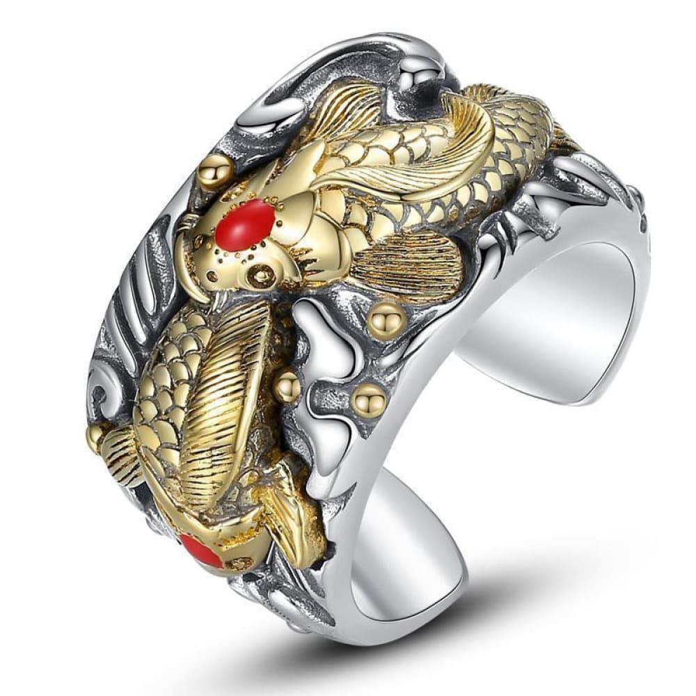 Gold Koi Fish Ring