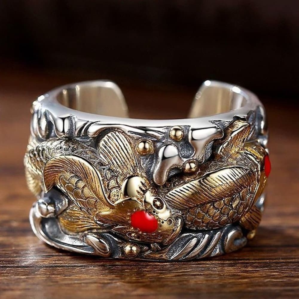 Gold Koi Fish Ring