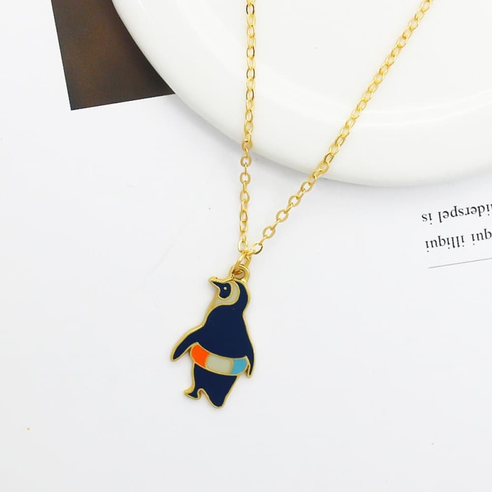 Gold Penguin Necklace