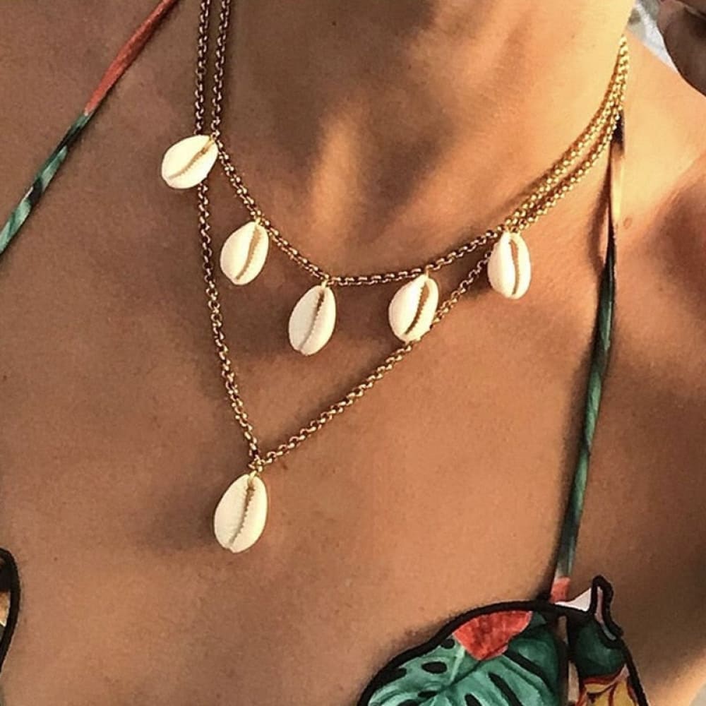 Gold Puka Shell Necklace