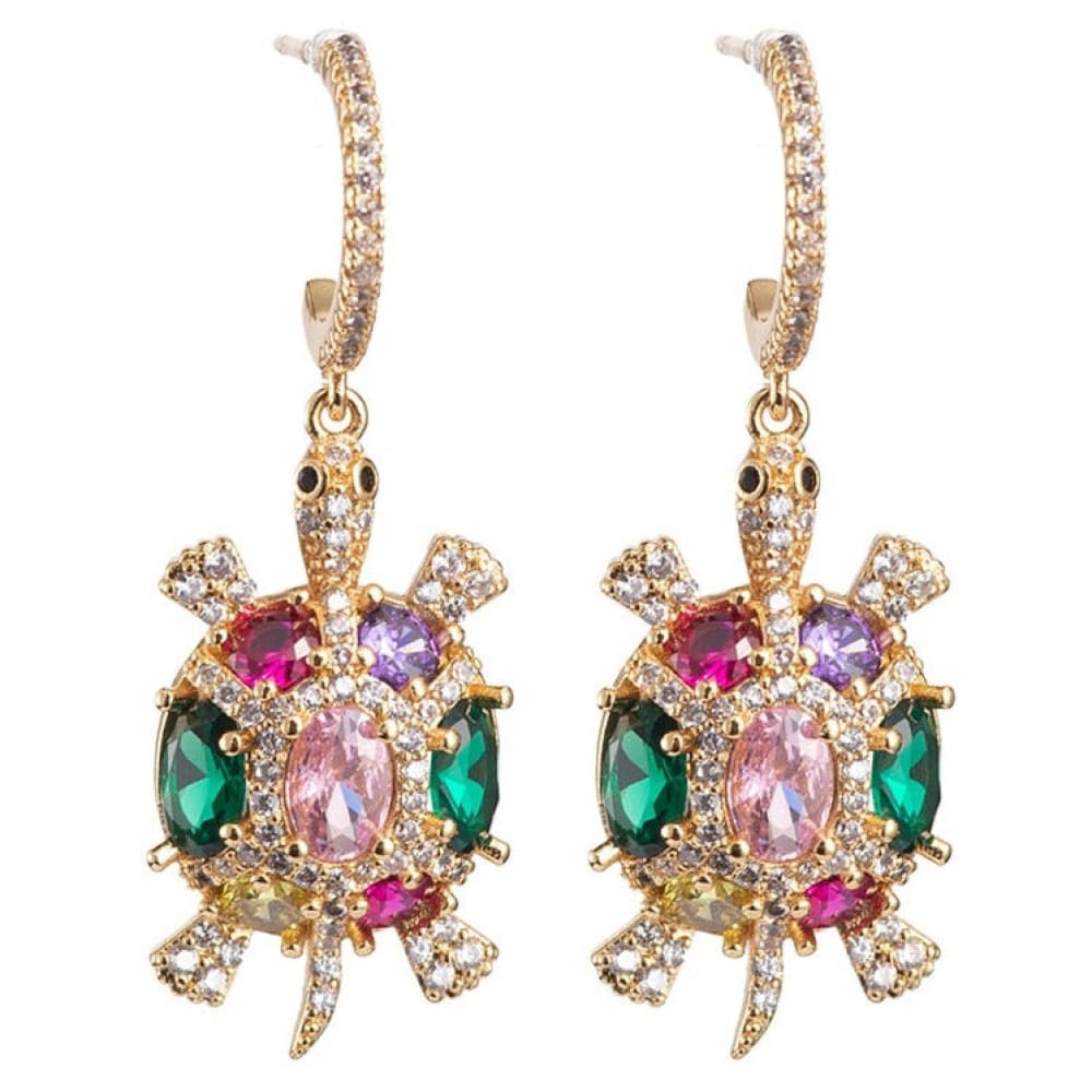 Gold Sea Turtle Earrings