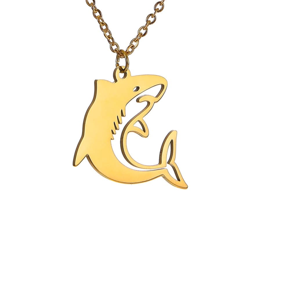 Gold Shark Necklace