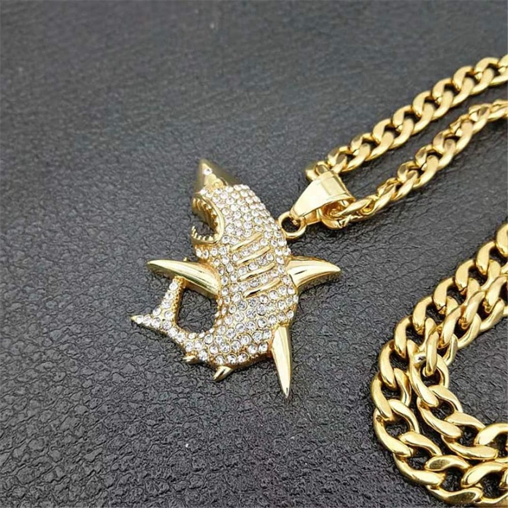 Gold Shark Vertebrae Necklace