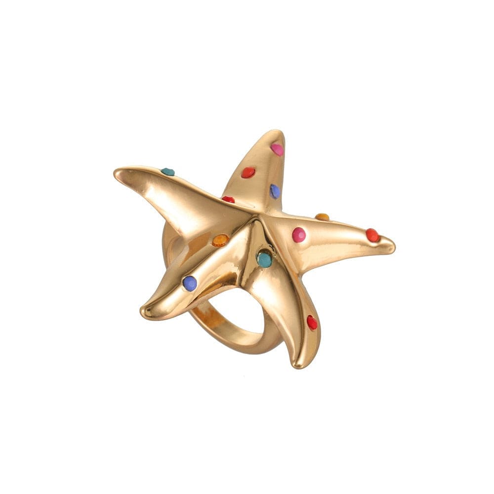 Gold Starfish Ring